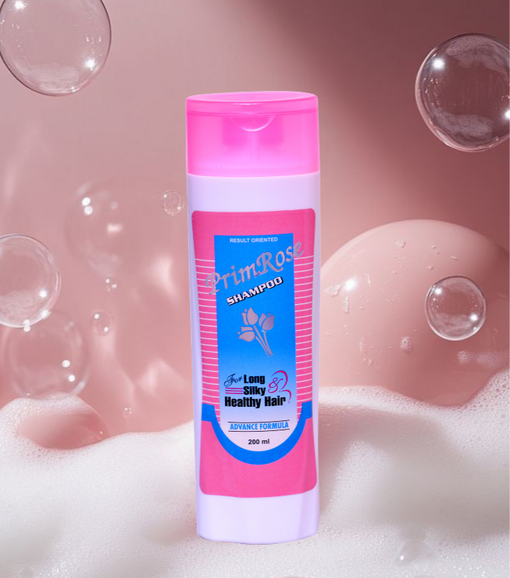 Herbal shampoo PrimRose enriched with yogurt protein to promote silky soft thick and beautiful hair naturally